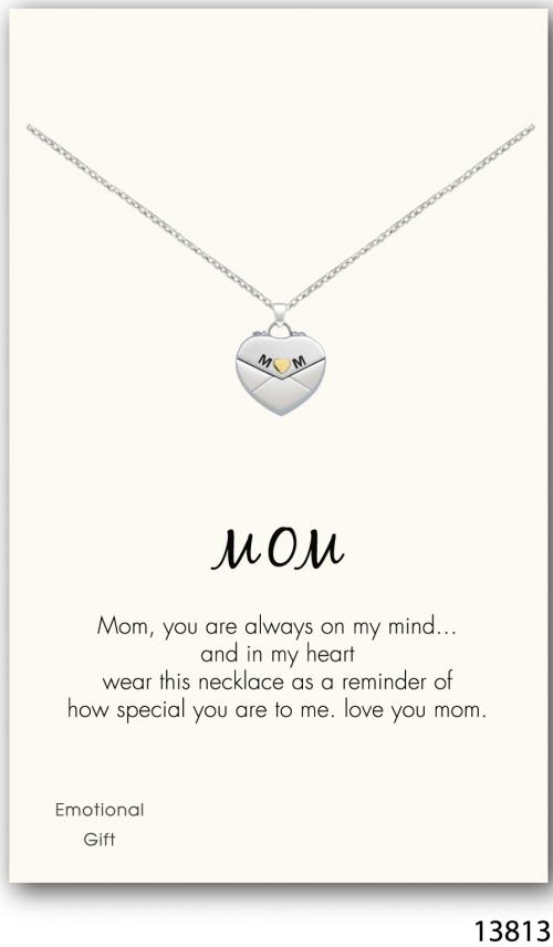 Dear mom silver pendant
